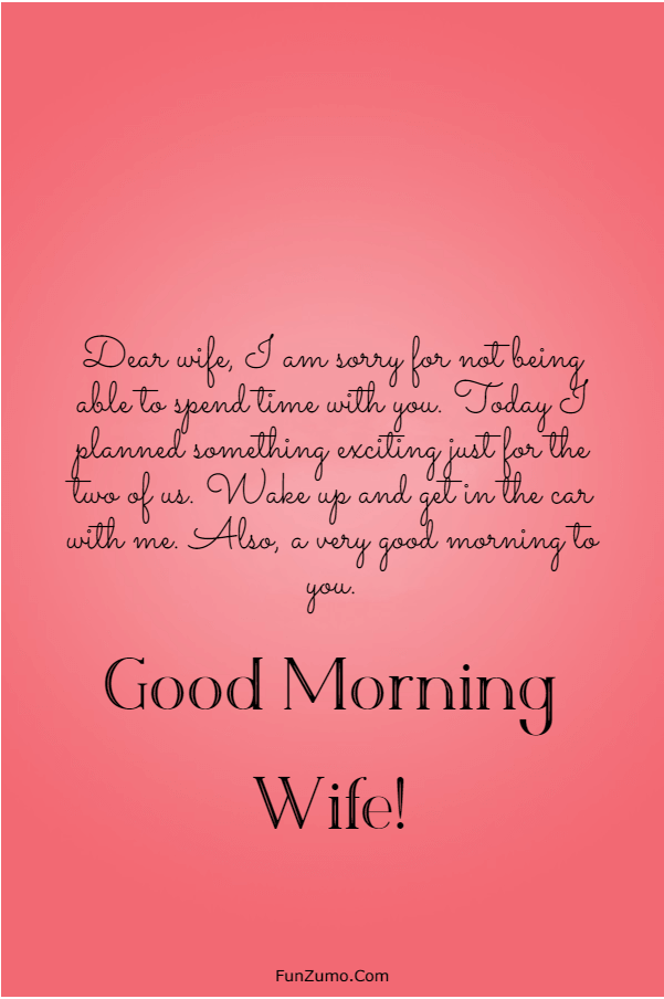 Sweet Good Morning Messages for Wife
