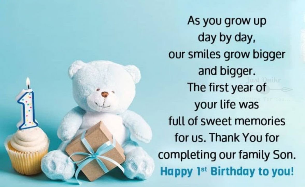 Heartfelt First Birthday Wishes for Son
