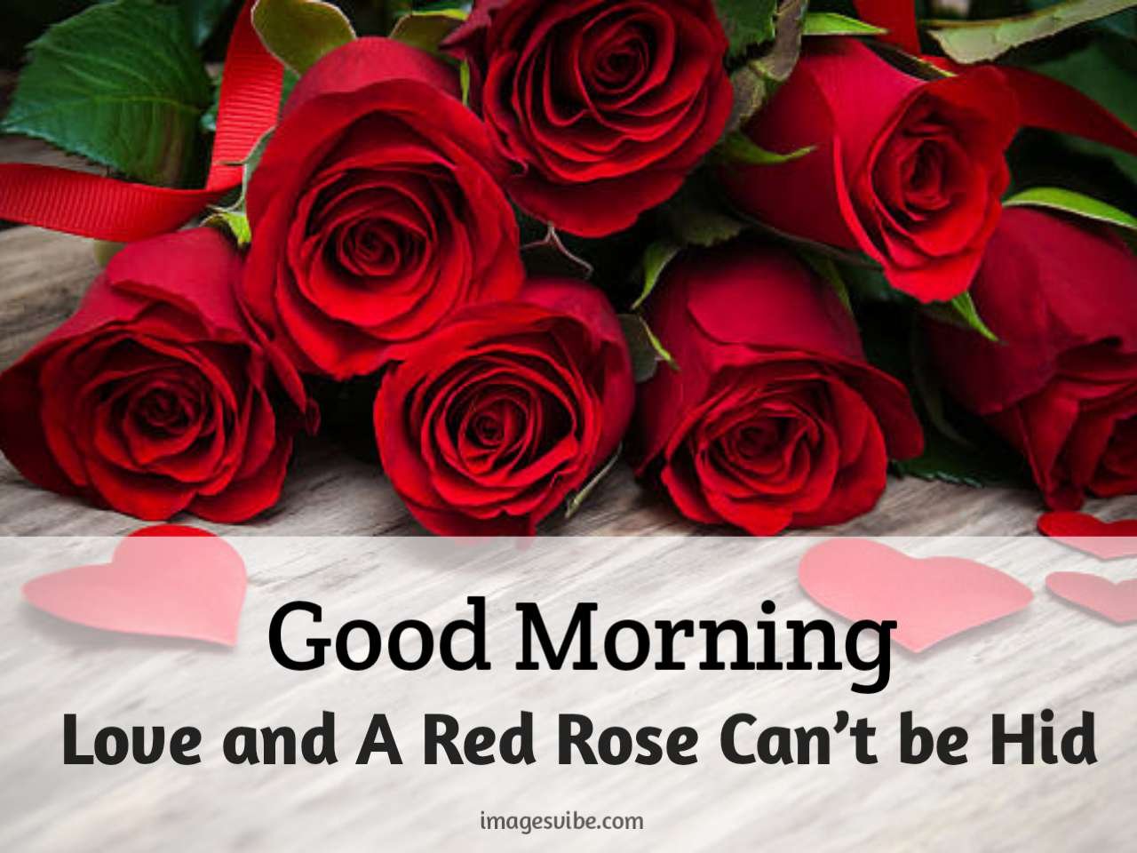 Good Morning Love And A Red Rose Can't Be Hid Image